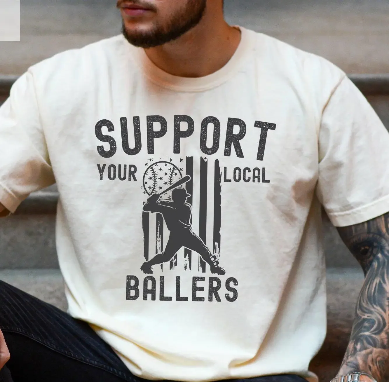 Funny Baseball SweaT T Shirt Men Dad Women s Sweater Mama Retro Support Your Local Baller Mom