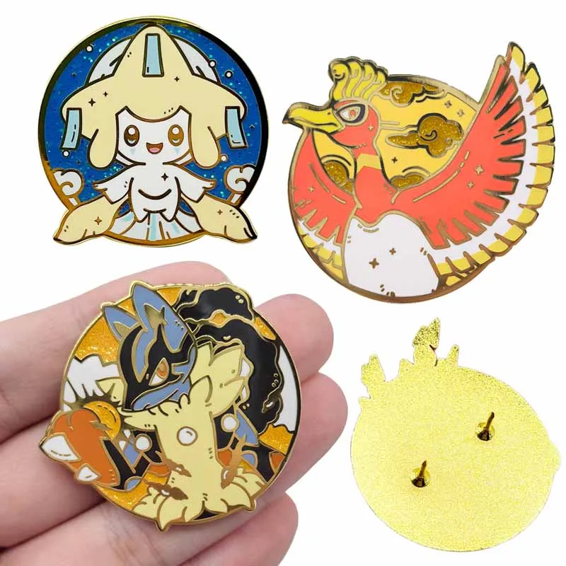 

Pokemon Jirachi Brooches for Women Arceus Backpack Anime Pins Cartoon Kyogre Rayquaza Badge Accessories Metal Brooch Decoration