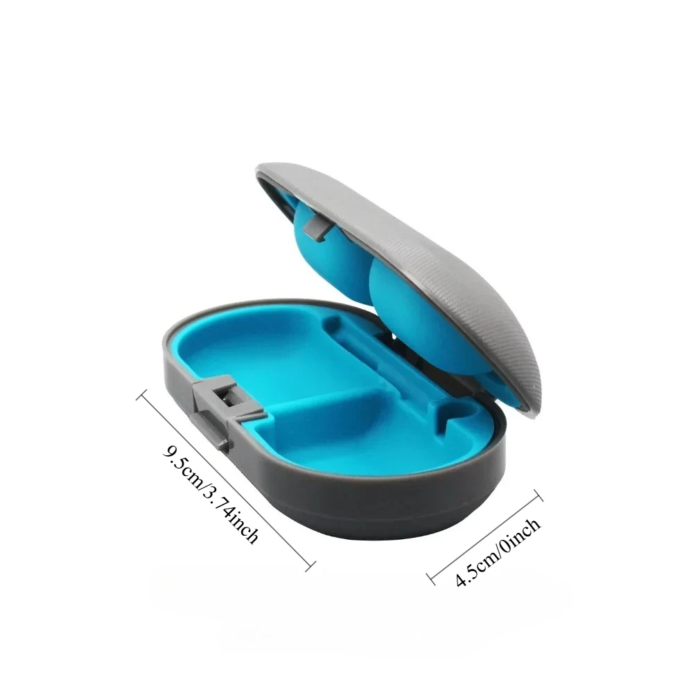 Hearing Aid Case Portable Hearing Aid Hard Protective Hard Storage Box Organizer for Sound Amplifier Hearing Aid Accessories