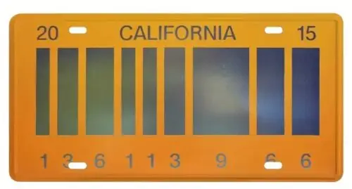 Lot de 2 Plaque d'immatriculation Delorean en aluminium pour OUTATIME et code à barres futuriste Retour vers le futur
