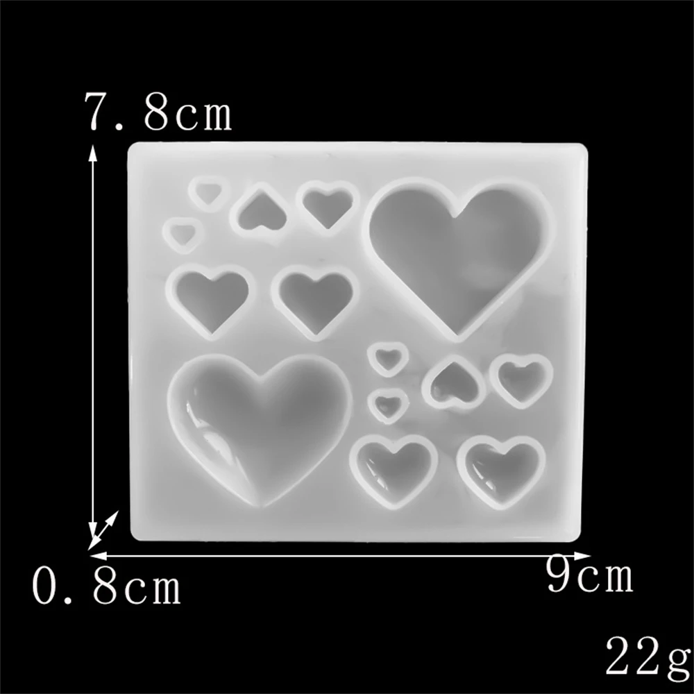 DIY Crystal Epoxy Resin Heart Cat Claw Cabochon Silicone Mold DIY Dried Flowers Jewelry Earring Pendant Making Crafts Resin Mold