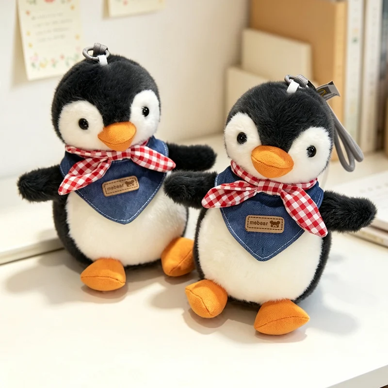 Kawaii Mini Plush Keychain Cute Bear Penguin Duck Sheep Cat Dinosaur Stuffed Doll Bag Pendant Soft Fluffy Key Ring Accessories