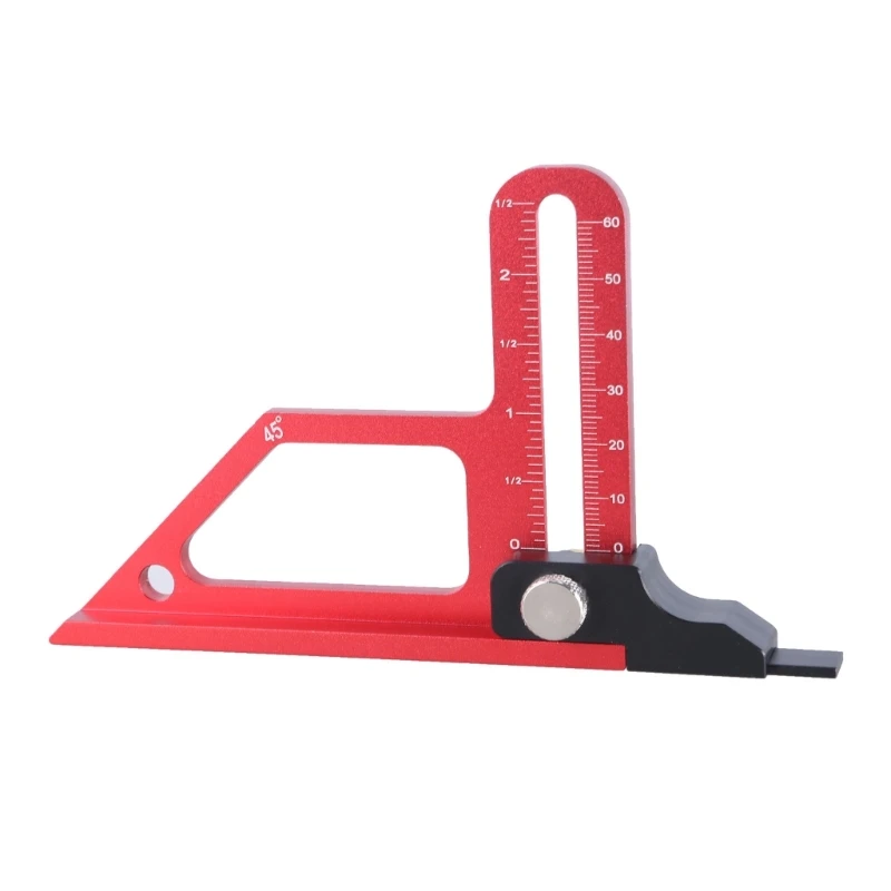 

Adjustable Depth Measuring Tool Aluminum Depth Meter Accurate Height Gauge Double Scale Measuring Tool for Woodworking