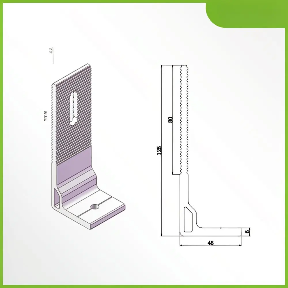 For SUNTECH Solar Mounting Hardware Aluminum Alloy L Bracket Roof Rail Fixation Accessory Component System