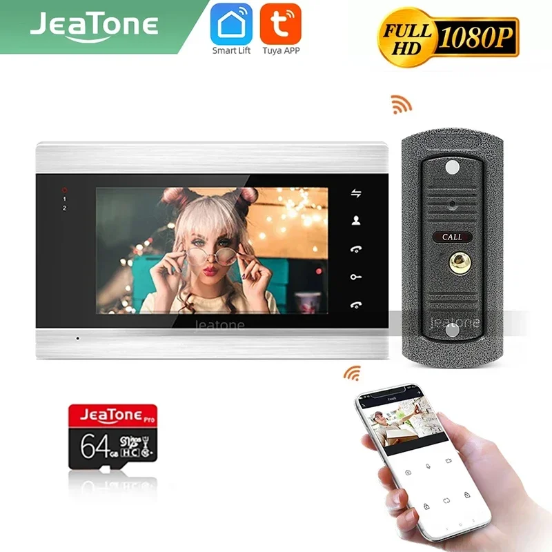 

Jeatone Tuya 7Inch Video Intercom Doorbell Door Eye Camera Kits Smart Home Wireless Remote Access Control System For Apartment