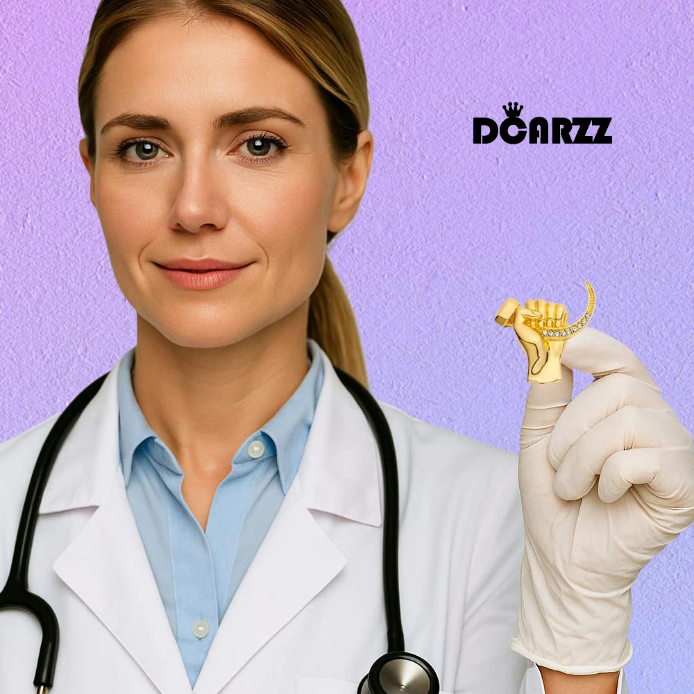 DCARZZ Medical Laryngoscope Brooch Respiratory Intubation with Crystal Pin Medicine Lapel Badge Jewelry for Doctor Nurse