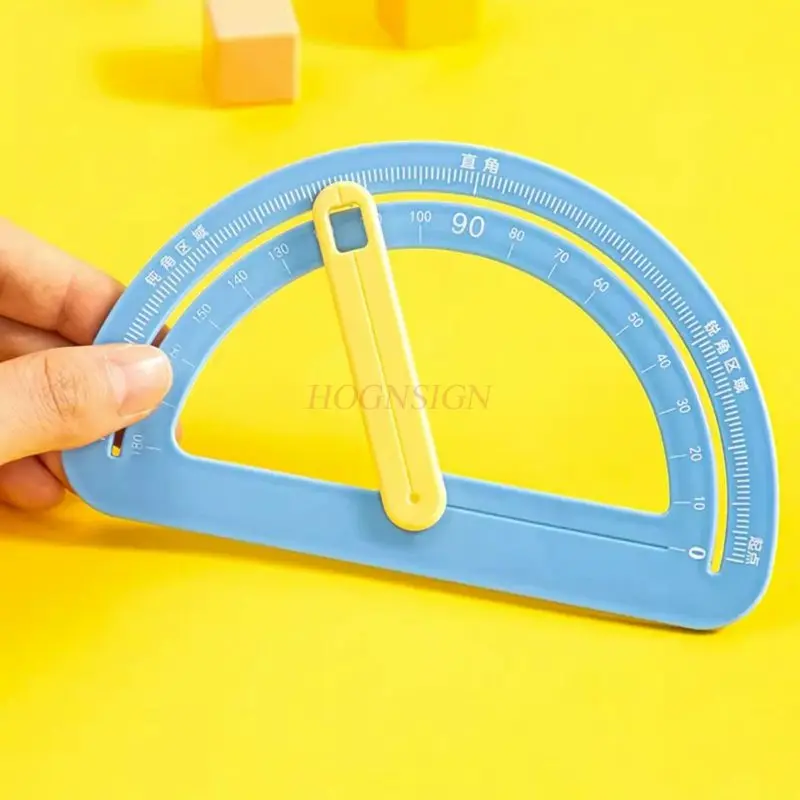 1 шт., угловой обучающий инструмент для начальной школы, транспортир, демонстратор, многофункциональная линейка, обучающий инструмент