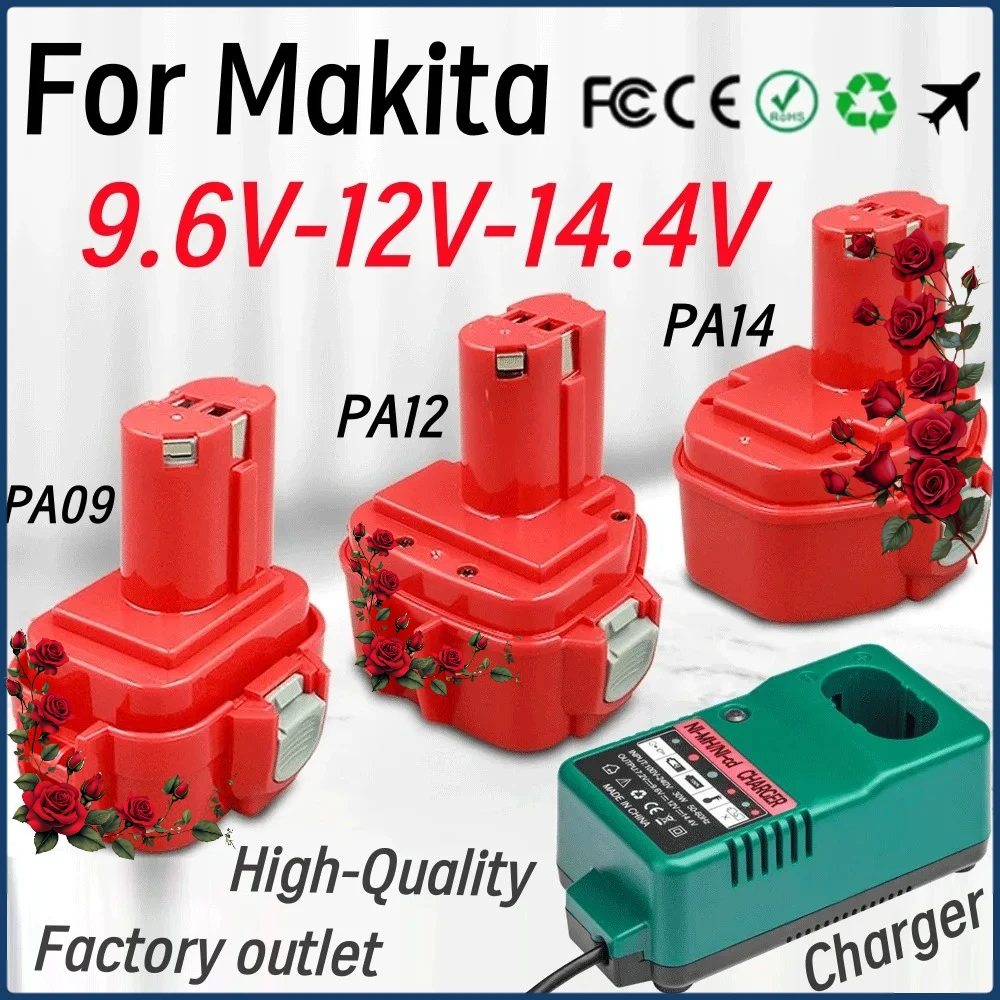 

9.6V For Makita 12V NI-MH 14.4V Replacement Batteries Cordless screwdriver battery For Makita PA12 PA14 PA09 battery