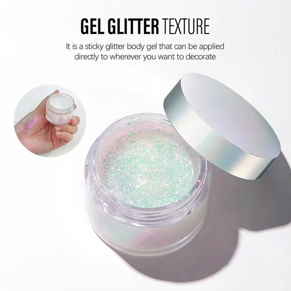 Mermaid Sequins Body Glitter Gel Face Glitter Gel Shimmering Mermaid Sequins Long-lasting Glitter Gel for Body Face for Music