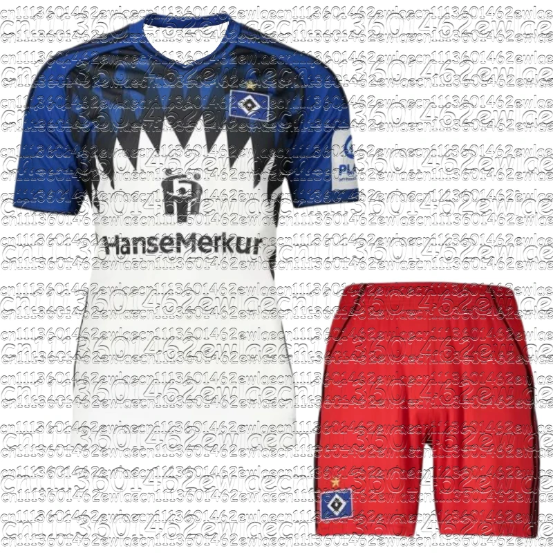 New Hamburger Family Matching Soccer Jersey Set White Blue Black Breathable Moisture Wicking Sports Uniform Kit Training Top