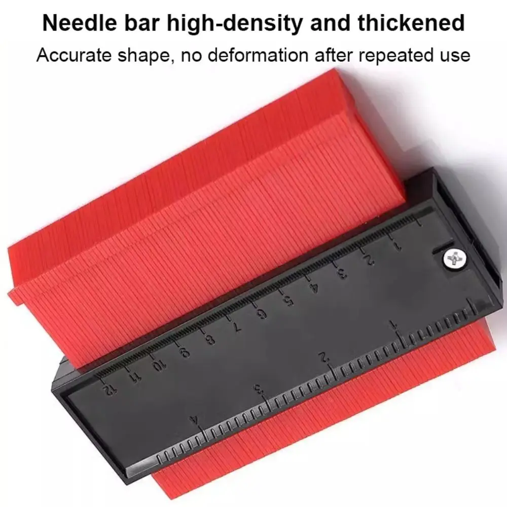 新しいプラスチック曲線定規多機能 5/10 インチアウトラインサンプラーレッドオレンジテンプレート