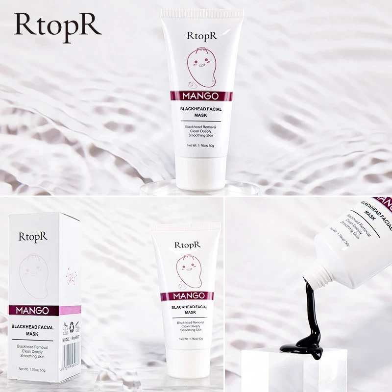 RTOPR Blackhead Remover Nose Mask Pore Strip Black Mask Peeling Acne Treatment Face Mask Deep Cleansing Oil-control