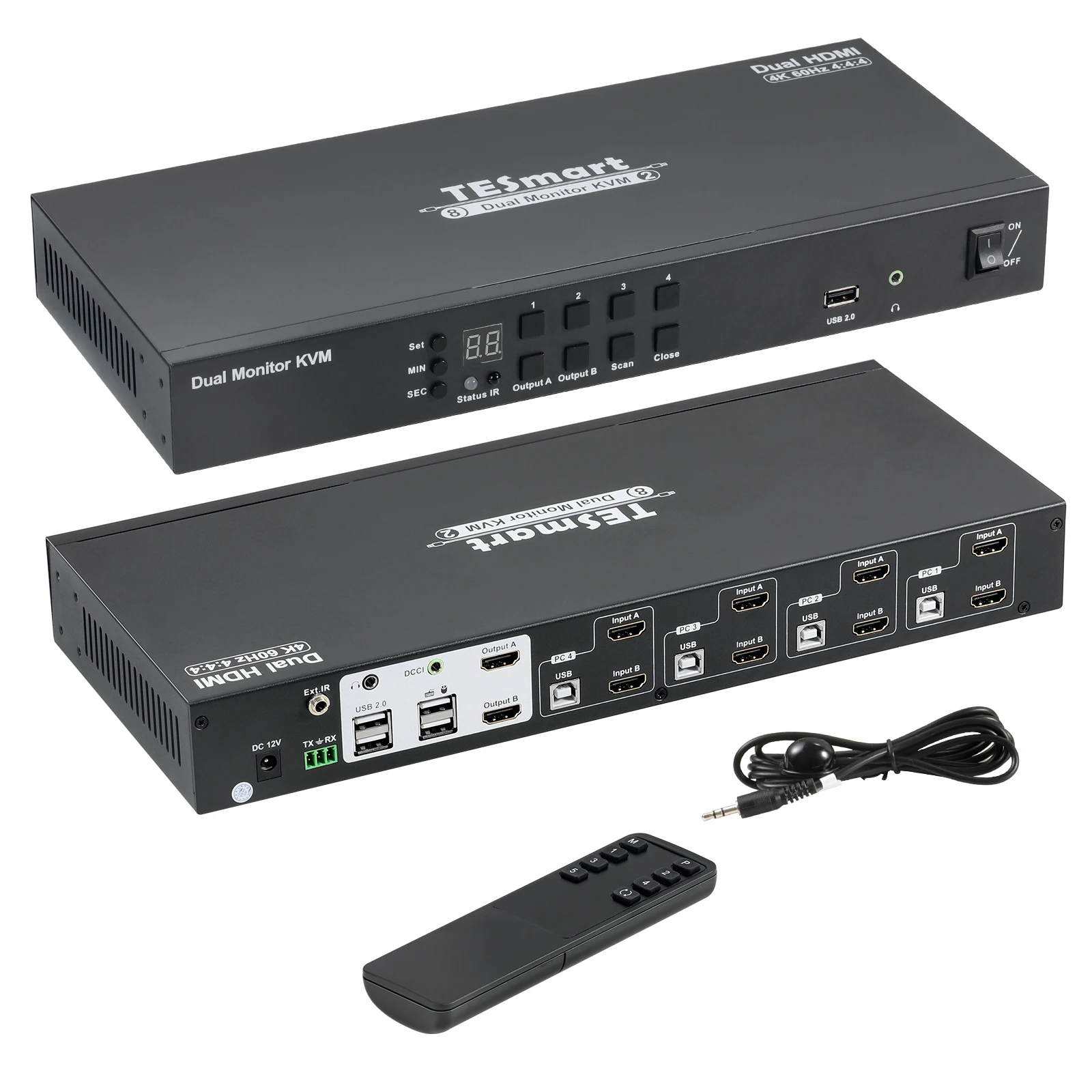 Comutação automática do apoio do interruptor de 8 portas hdmi kvm