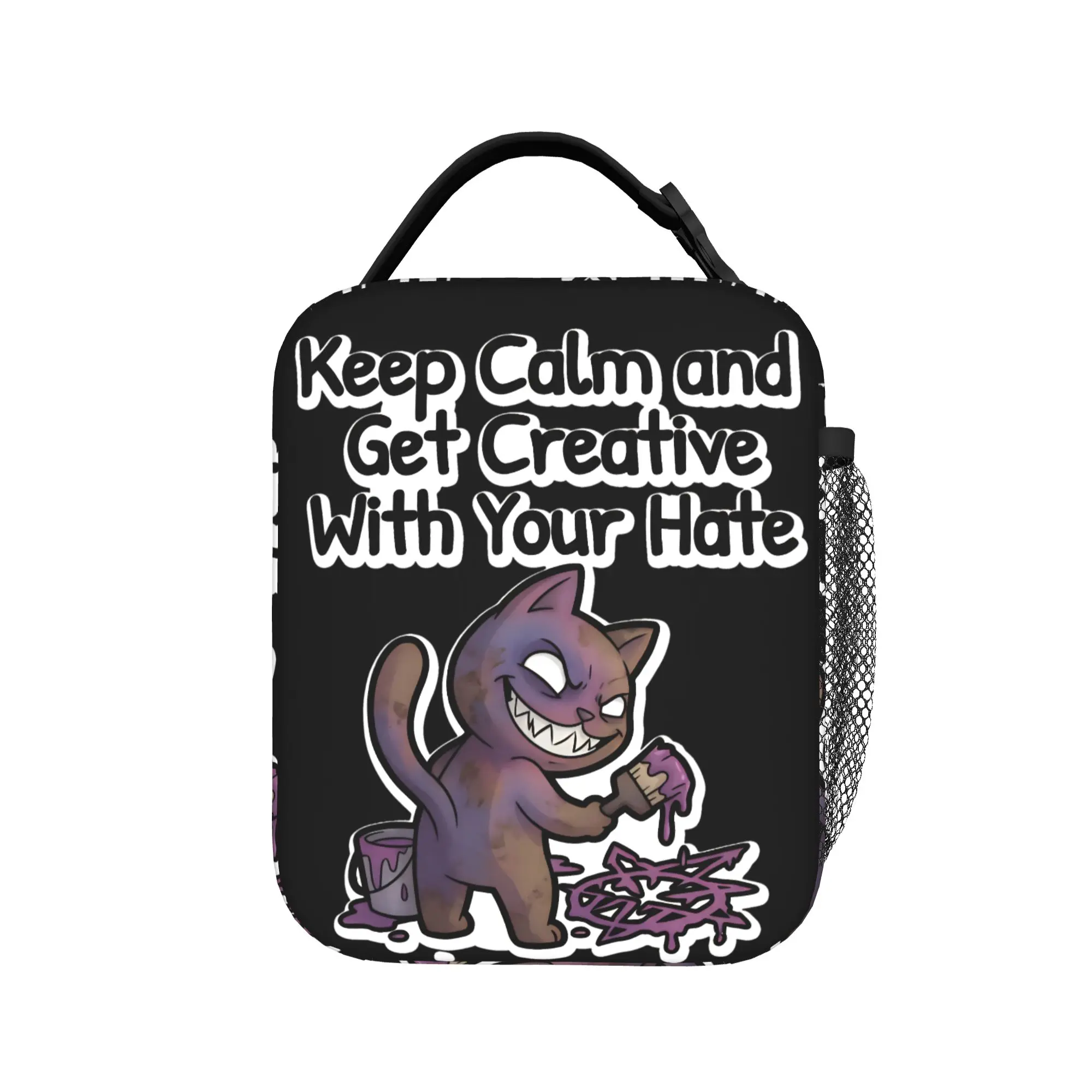 Mewgenics Keep Calm and Get Creative With Your Hate Insulated Lunch Bags High Capacity  Meal Container Cooler Bag Tote Lunch Box