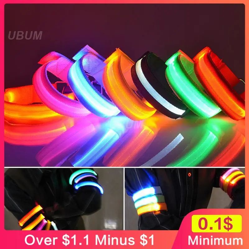 Night Running Armband LED Light Outdoor Sports USB Rechargeable Safety Belt Arm Leg Warning Wristband Cycling Bike Bicycle Light