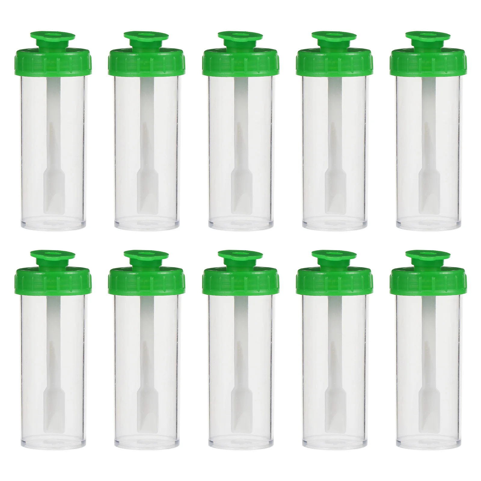 

50pcs Urine Cup with Lid 15ml Stool Specimen Containers Disposable Hard Plastic Spoon Fecal Sample Medical Teaching Tools