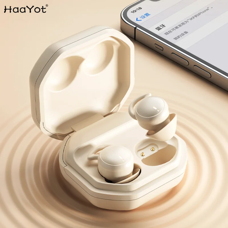 Mini Wireless Bluetooth Earbuds for Sleeping Sport Lightweight Comfortable Sleep Buds Earphones HD Mic for Iphone Samsung Phone