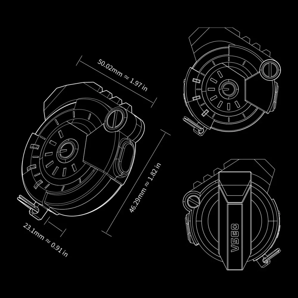 VSGO V2.0 Black Snipe Eye EDC Tragbare Leuchte IPX4 Outdoor-Reiselaterne – Detail 7