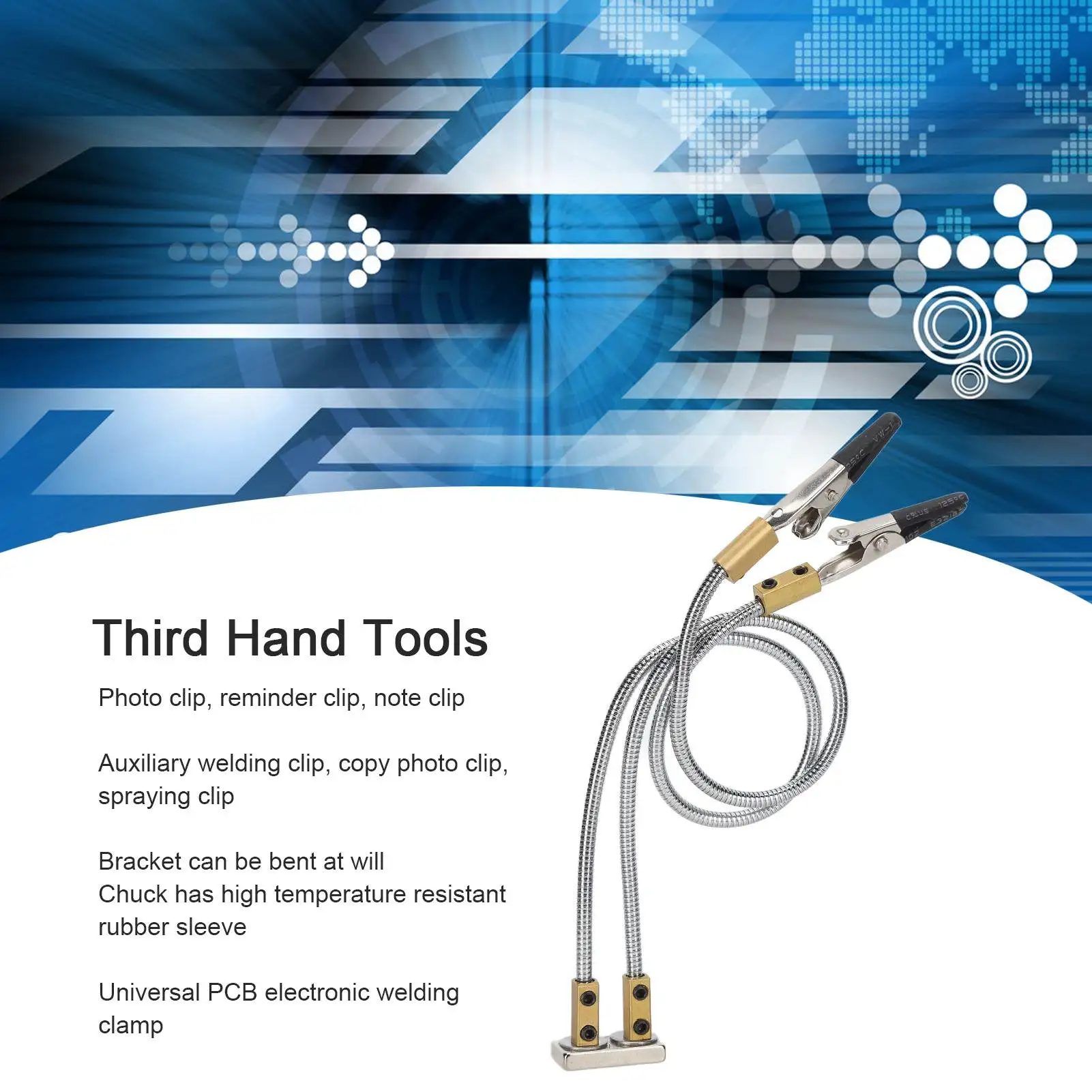 

Hardware Third Hand Tools Helping Hands Helping Hands Welding Third Hand Tool Adjustable for Electronics Repair Assembly Duplex