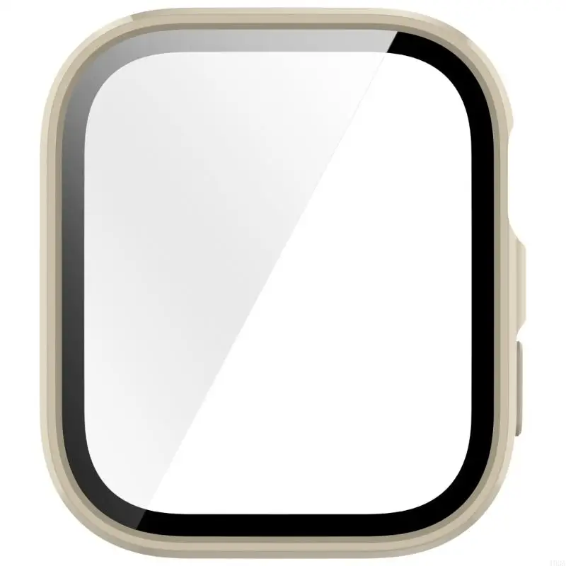 Cierre Smartwatch Case película vidrio PC Adecuado para Watch Fit 4 Integrated Screen Protector Shell Shock -Protleve