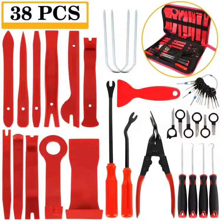 Car Radio Removal and Installation Tool Kit, 38PCS Anti-Scratch Prying Tools for Car Audio Stereo, Dash Panel Repair
