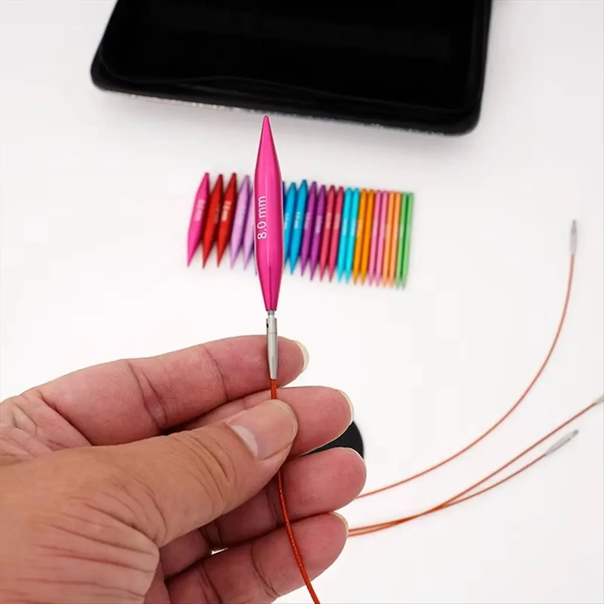 -Border Knitting Tools Alumina Sweater Needle Sleeve Collar Needle 5.5cm Removable Ring Needle Set Sewing &LICG