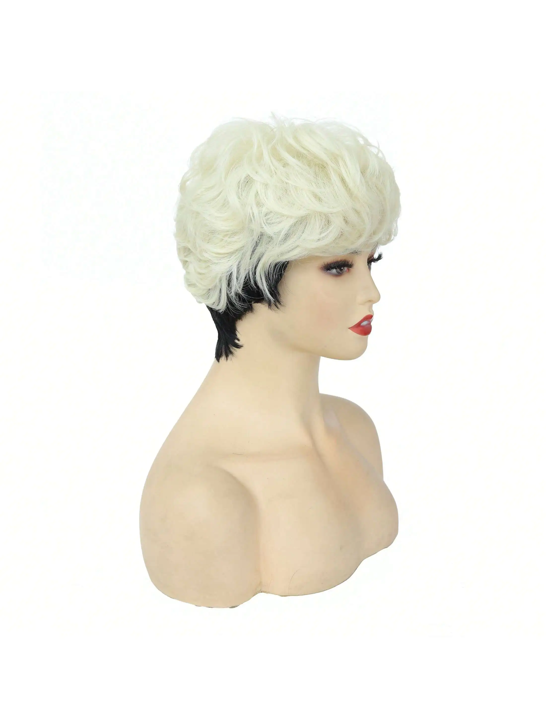 Natural Curl Hair Pixie Cut Wigs For Women Layered Short Wig  Curly Pixie Cut Wig For African American