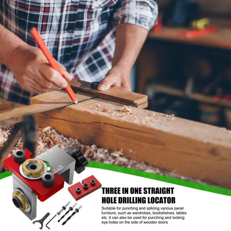 Woodworking Drill Locator Adjustable Drilling Guide Tool Professional Drilling Guide Power Tool Accessory Jigs For Woodworking