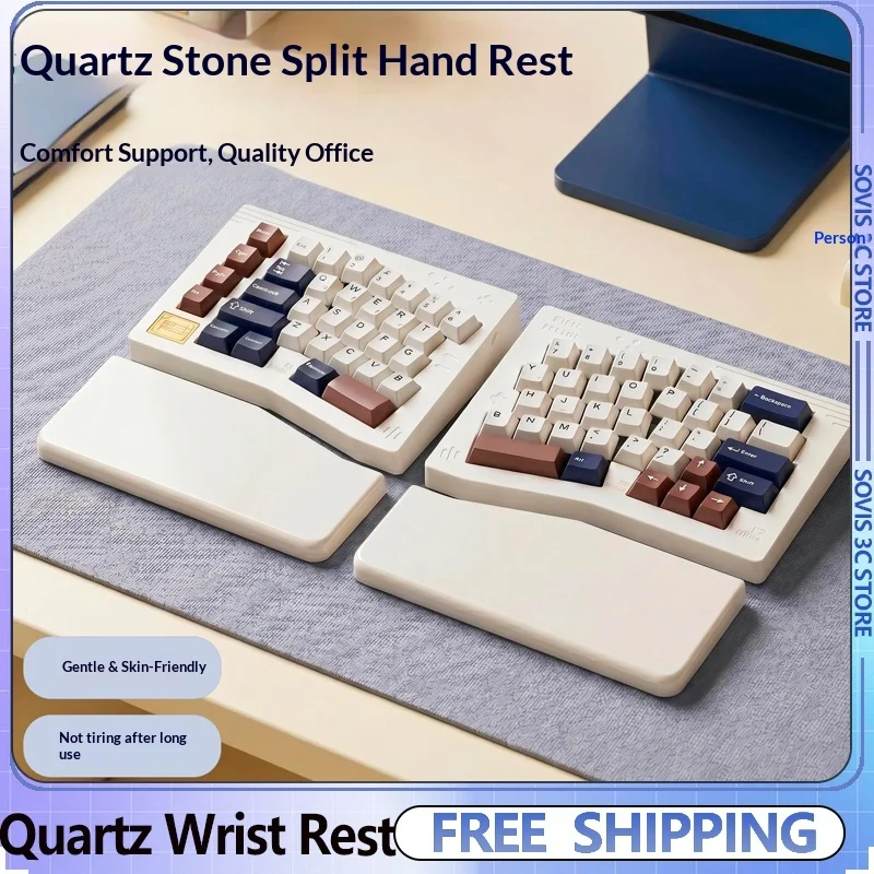 Quartz split Keyboard Wrist Rest Alice Ergonomics mechanical keyboard palm rest for Keychron Z11 Summer Gifts