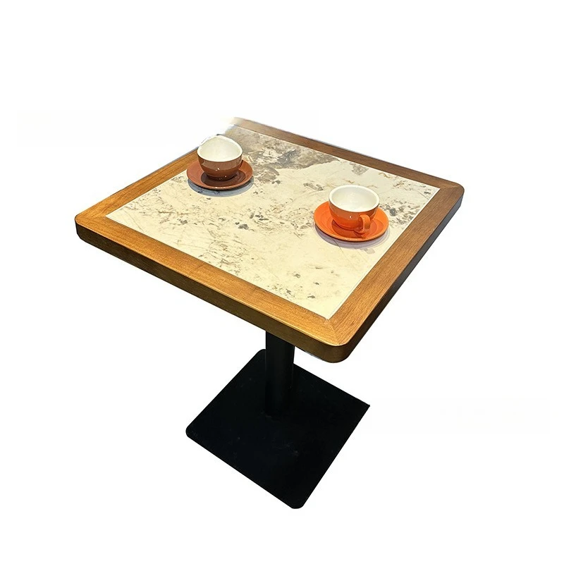 

Cafe table and chair combination industrial style tea restaurant shop table and chair