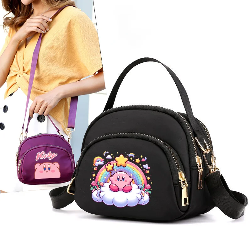 Kirby Crossbody Bag Women Girls Shoulder Bags Outdoor Phone Key Storage Pouch Cute Print Messenger Bag Ladies Daily Streetwear