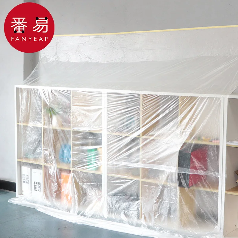 فيلم بلاستيكي مقاوم للغبار A1-ديكور غطاء غبار منزلي طبقة بلاستيكية شفافة لخزانة الملابس وغبار الثلاجة