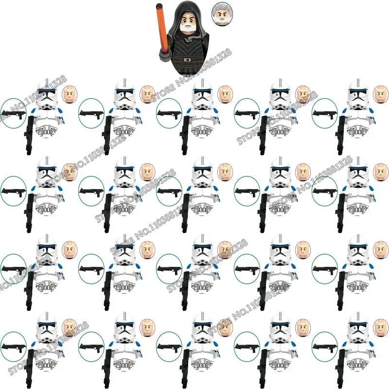 

Star Wars Minifigure 21pcs Marvel TV Movies Forest Coruscant Scouts Collage Woodman Blocks Captain Action Figures Mini