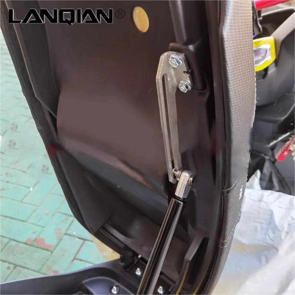 For KYMCO XCITING 250/300/500 / Xciting R250Fi / Downtown 300i/350i Motorcycle Seat Stopper Tracks Open Angle Increases Bracket