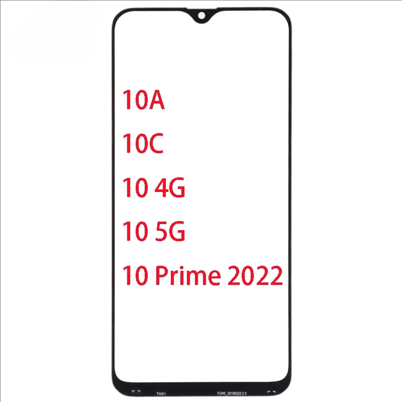 

1Pcs Touch Panel Replacement For Redmi 10C 10A 10 5G Prime 2022 LCD Display Front Outer Screen Glass Lens With OCA