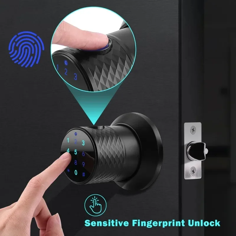 Keyless Smart Door Lock Biometric Touch Keypad Electronic Entry Knob Deadbolt