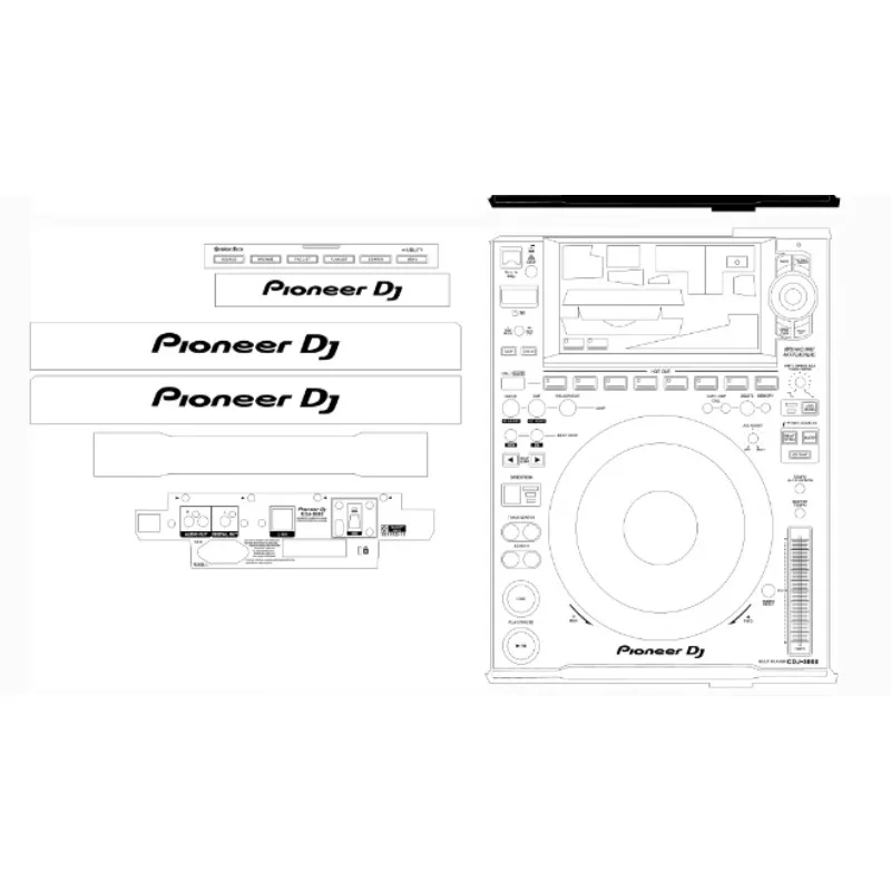 

DJ controller protective film PioneerCDJ3000 disc lighter skin sticker imported PVC material