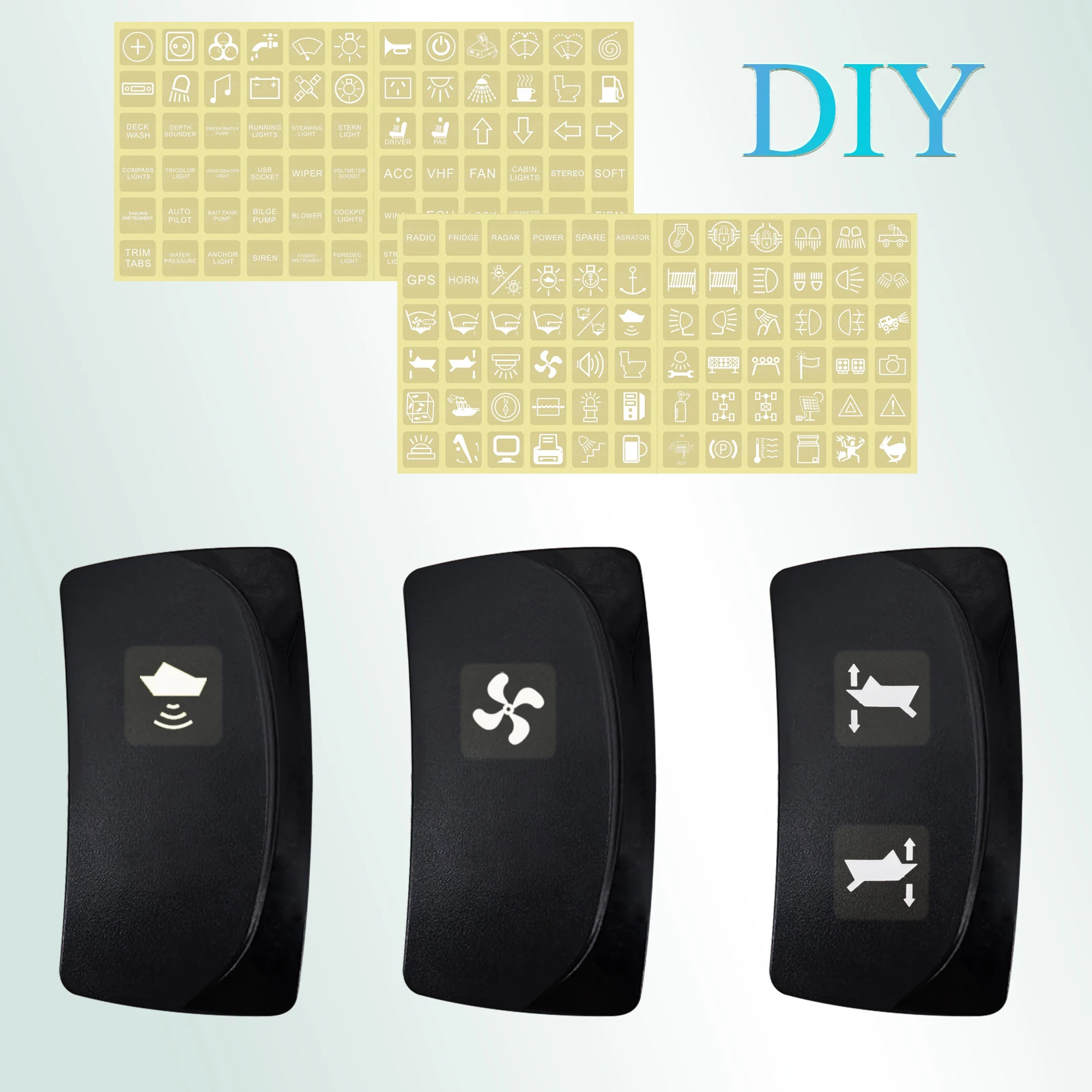12/24V 20A Waterproof Rocker Switch SPST/SPDT/DPDT Momentary Heavy Duty Marine Grade for Boat Car ATV UTV Polaris RZR Can-Am 4x4