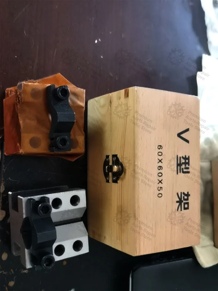V-Block Ground Pair with Clamp Set Precision Matched Pair Precise 35x35x30mm 60x60x50mm 90°Machinist Multi-use Gauge Gage Tool