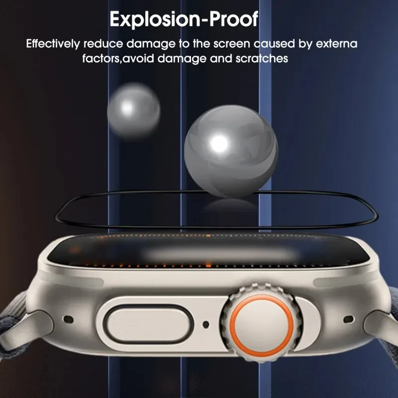 Tempered Glass Flim Screen Protector for Apple Watch Ultra 2 Smart Watch HD Glass Protective Film Cover for iwatch Ultra 2 49mm