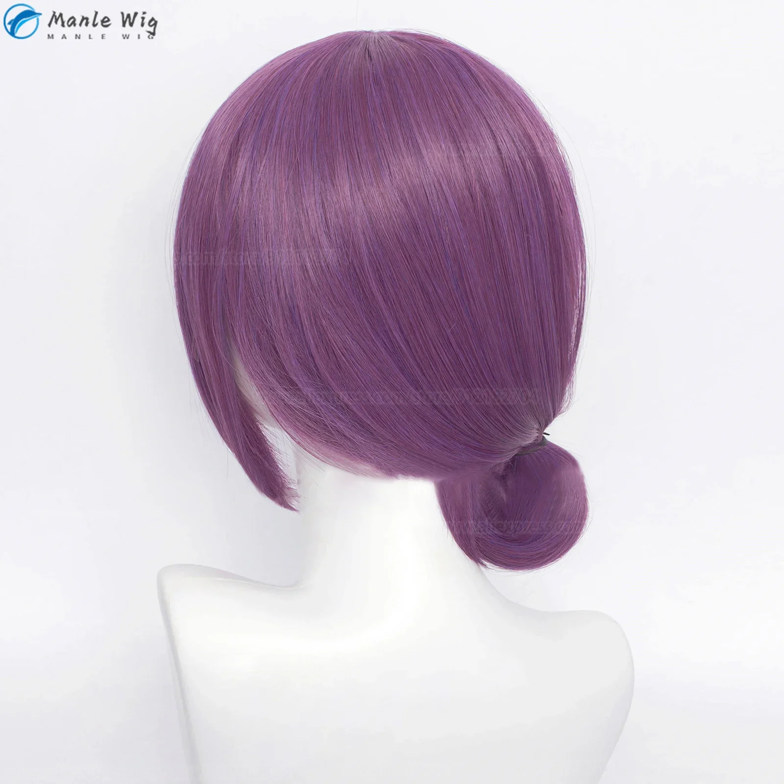 REZE-Perruque de Cosplay Violet pour Femme, Ras du Cou, Cheveux Synthétiques, Halloween, Anime, Bonnet, Haute Qualité