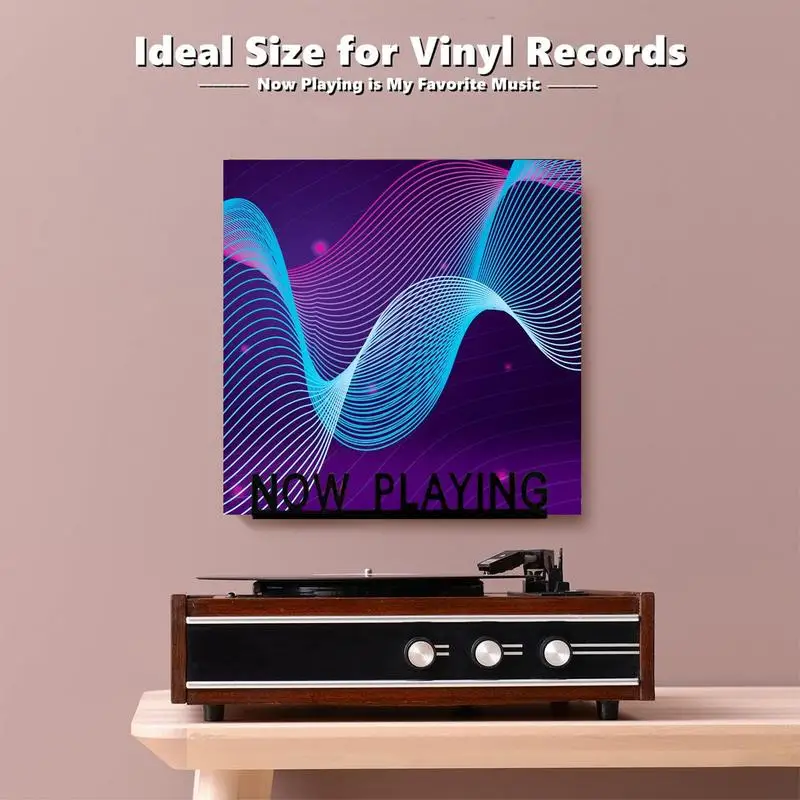 Record Holder Shelf Acrylic Album Storage Now Playing Thick Wall Shelves Durable Album Holder for Kitchen Living Room