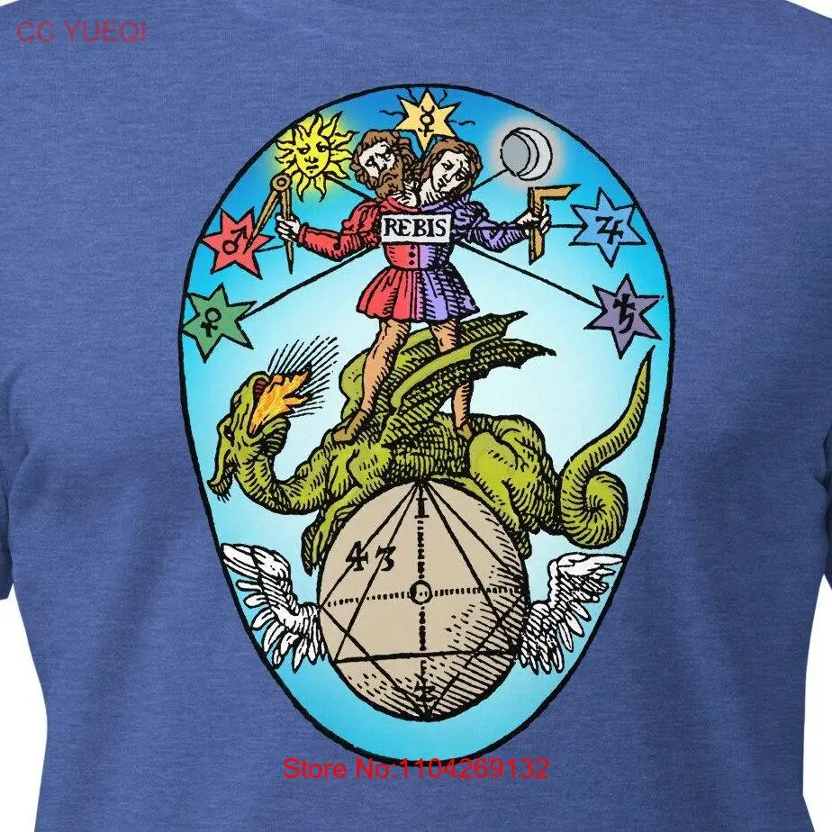 The REBIS ALCHEMICAL ANDROGYNY 1613 Emblem Colorful T Shirt long or short sleeves