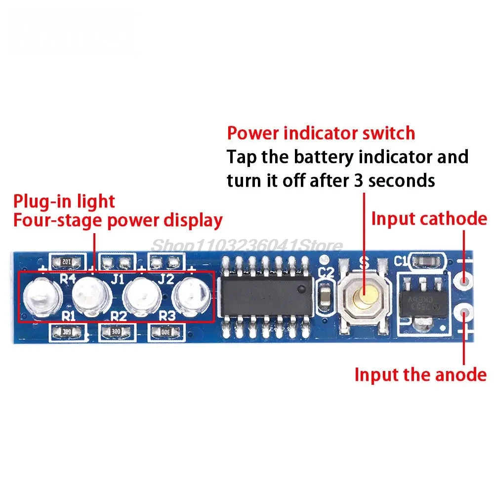 1S 2S 3S 4S pojedynczy 3.7V 18650 moduł wskaźnika pojemności baterii litowej procentowy Tester poziomu mocy tablica wyświetlacza LED