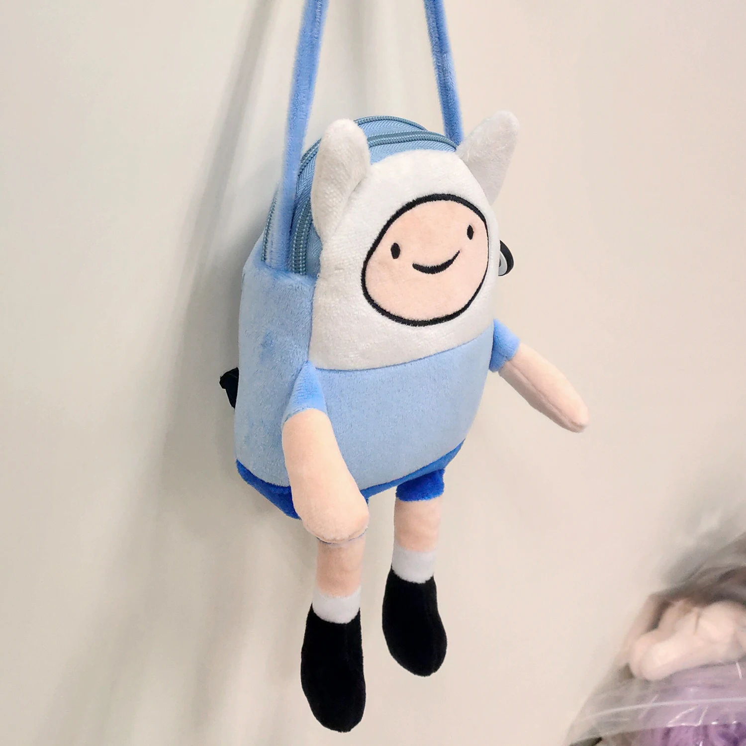 ผจญภัย Plush ของเล่นไหล่กระเป๋าการ์ตูน Jake Finn Bemore ตุ๊กตาสัตว์ตุ๊กตา BMO สองกระเป๋าซิป Finn มนุษย์หุ่นยนต์