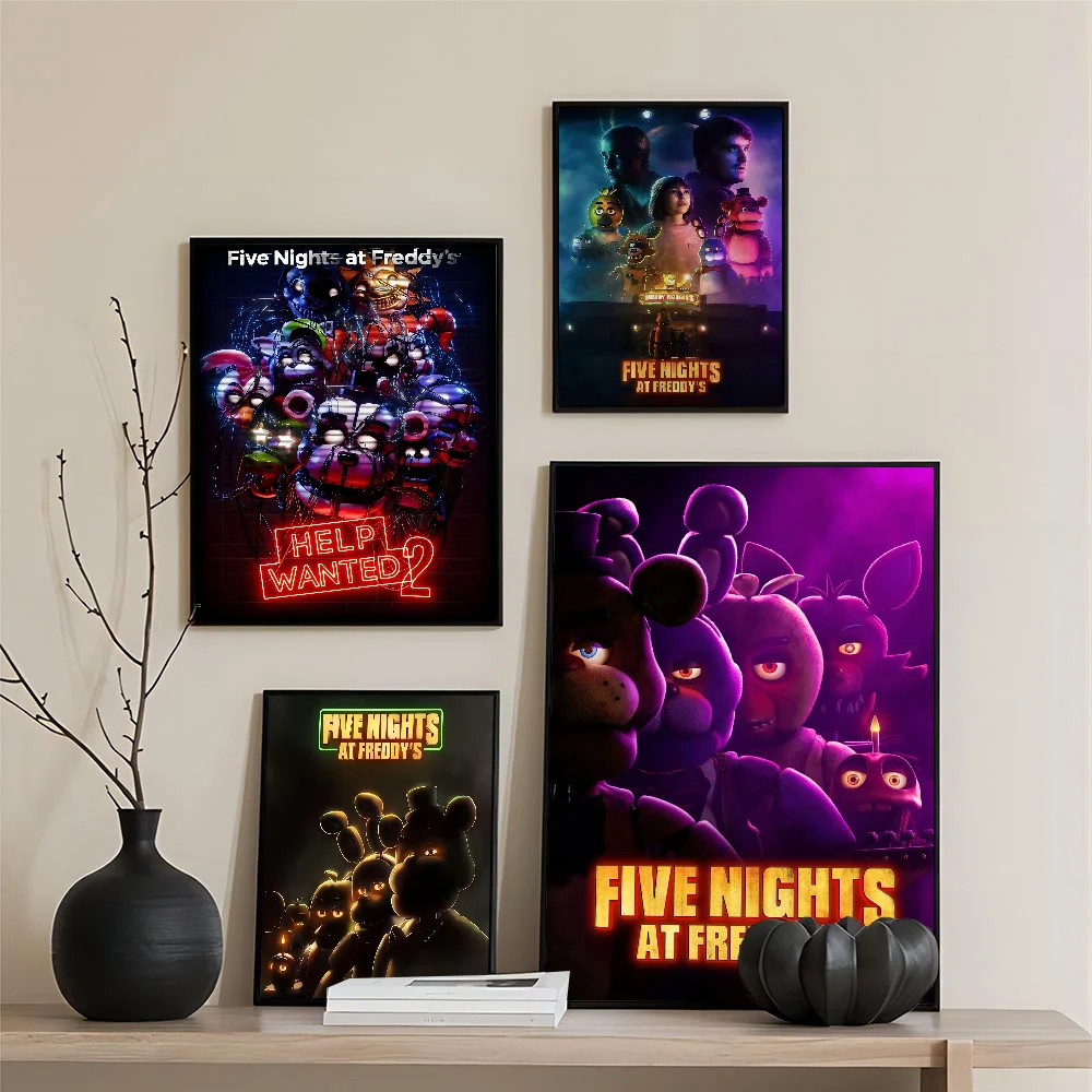 Five-nights-At-Freddys Classic Movie Posters Fancy Wall Sticker For Living Room Bar Decoration Room Wall Decor