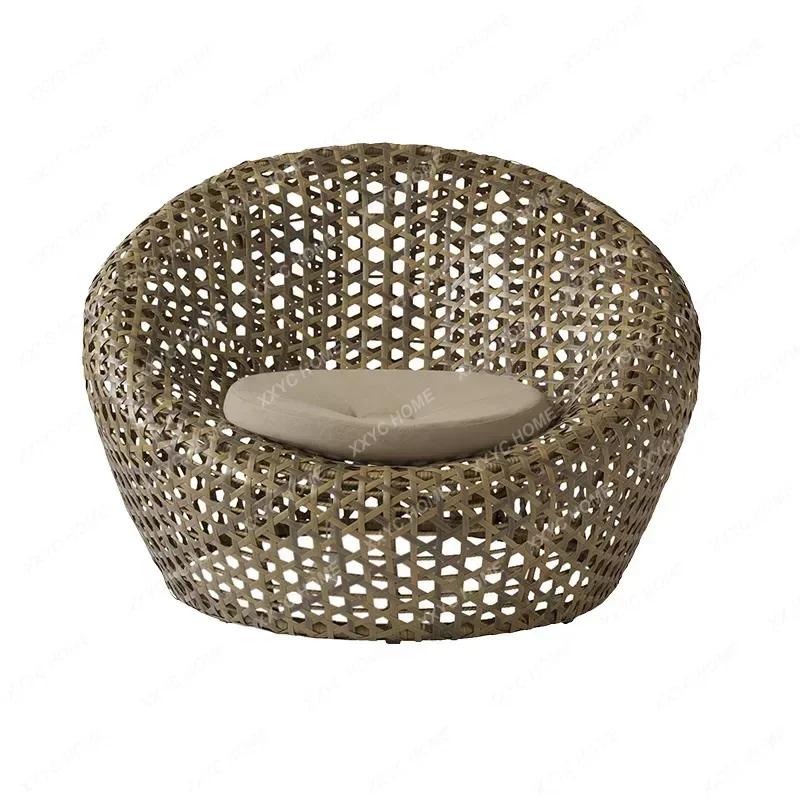 

Outdoor rattan sofa rattan chair garden coffee table three-piece set