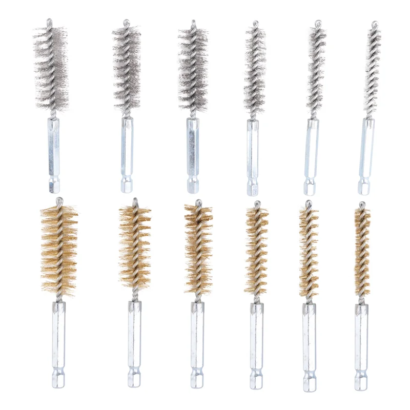 Promotion! Ensemble de brosses de nettoyage pour trous, ensemble de brosses à trous en fil d'acier, brosse de nettoyage en acier inoxydable pour perceuse à percussion électrique