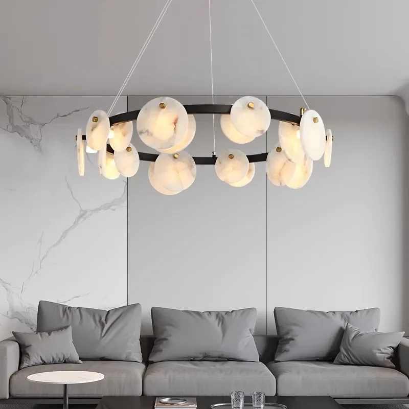 

Скандинавские минималистичные мраморные светодиодные подвесные светильники, применимые для спальни, ресторана, гостиной, подвесной светильник, домашний декор, светильник