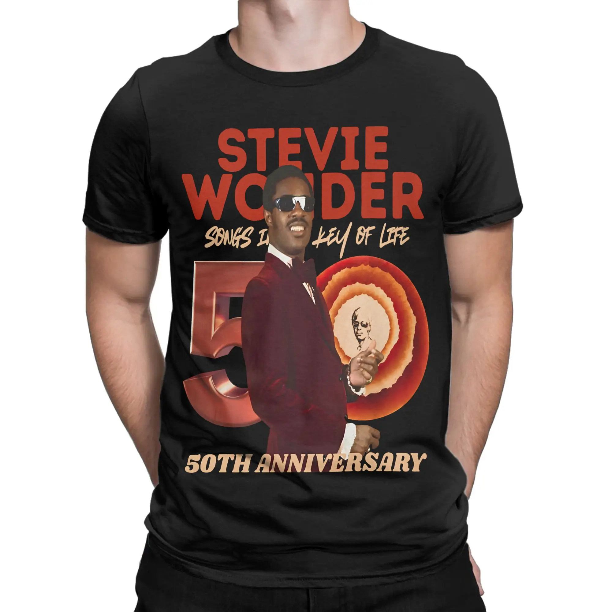 Stevie Wonder Songs in The Key of Life 50th Anniversary Tour  Outfit Unisex T Shirts Pure Cotton Tee New Arrival  Tops T-shirt